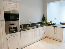 Kitchen fitting with granite work surfaces